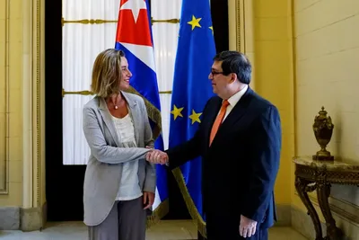 cuban president meets top eu diplomat at end of her visit