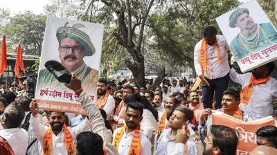 maharashtra  after aurangzeb  row over tipu sultan portrait in office  stone pelting in pune