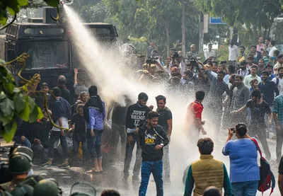 as jnu students continue protest against fee hike  teachers extend their support