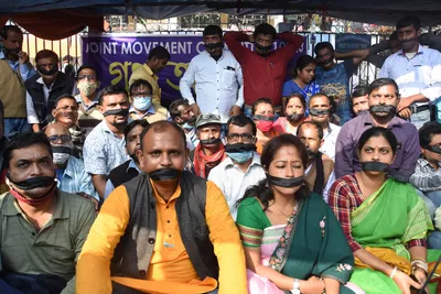 tripura  8 882 ad hoc teachers demand permanent govt jobs  begin indefinite protest