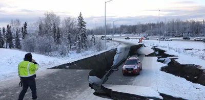 powerful quake rattles anchorage in alaska  roads  bridges hardest hit