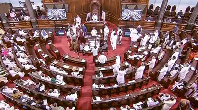 12 opposition members suspended from rajya sabha for remaining part of winter session