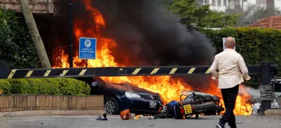gunshots and explosions heard at hotel complex in nairobi