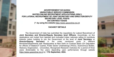 upsc advertises 45 posts for lateral hires  opposition says ‘modi s guarantee’ to end reservation