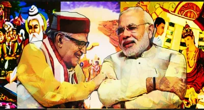 drawing on epics  murli manohar joshi offers pointed lesson in rajdharma to  king 