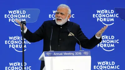 modi’s three point pitch at davos rests strongly only on one leg