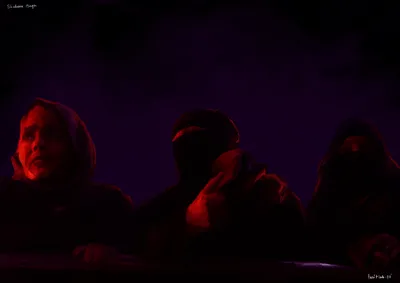 illustrations   one night at shaheen bagh