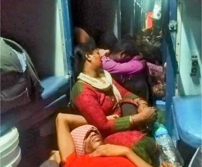 on board a  ghulam express  of the indian railways