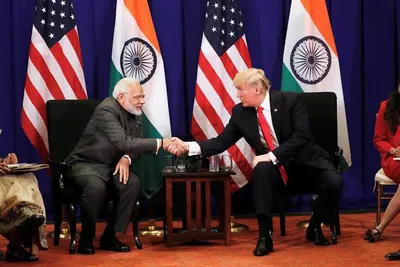 modi promised 5 7 million people will attend gujarat event  donald trump