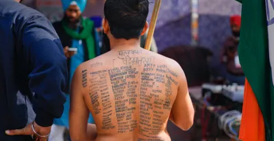 from caa to farmers  protest  the changing colours of the hindutva activist with pulwama tattoo