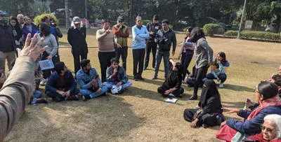 in delhi s defence colony  disruption of caa event underlines shrinking space for debate