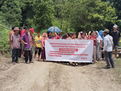 manipur  naga committee declares indefinite bandh on movement of kukis in foothill regions