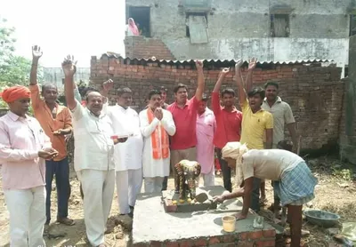 up  muslim man assaulted  elephant statue placed on his land in property dispute