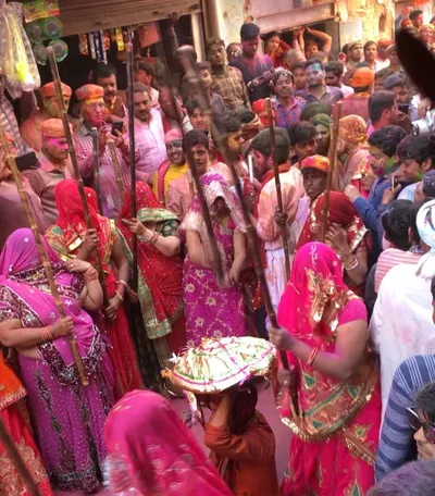  jiski laathi  uski holi   when politics of braj blends with festive colours