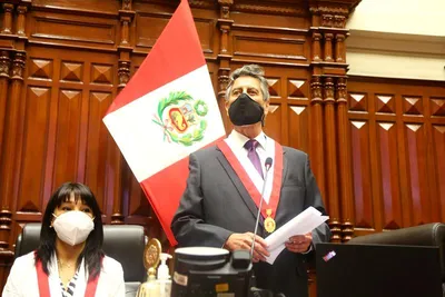 after a week of violent protests  peru s new president sworn in