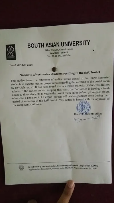  evacuate hostel  or pay rent   south asian university asks final year students to leave