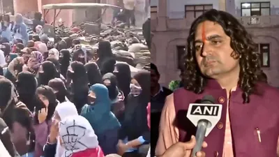 ‘hijab is our right ’ muslim girls protest over rajasthan bjp mla’s remarks against it