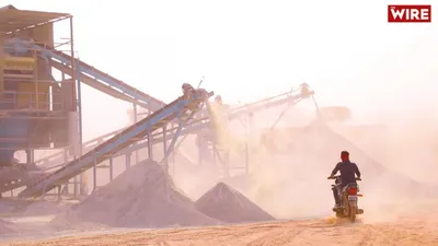 watch   how pink sandstone mining has turned a up village into living hell