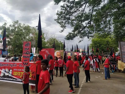 madurai  three colours unite to resist saffron surge in tamil nadu